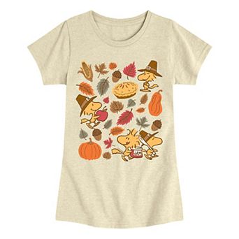 Girls 7-16 Peanuts Woodstock Thanksgiving Graphic Tee