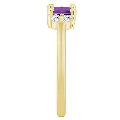 Alyson Layne 10k Yellow Gold Lab Grown Diamond Gemstone 2-Stone Ring