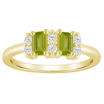 Alyson Layne 10k Gold 1/6 Carat T.W. Lab Grown Diamond & Gemstone 2-Stone Ring