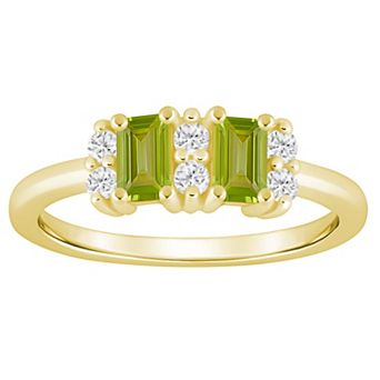 Alyson Layne 10k Gold 1/6 Carat T.W. Lab Grown Diamond & Gemstone 2-Stone Ring