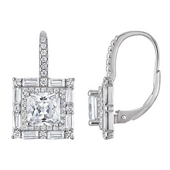 Designs by Gioelli Sterling Silver Cubic Zirconia Drop Earrings