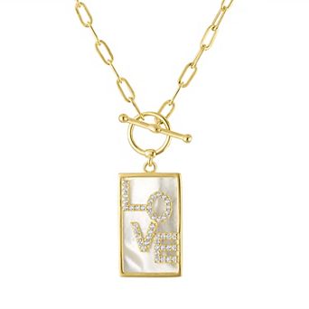 Designs by Gioelli Sterling Silver Mother-of-Pearl Pendant Necklace