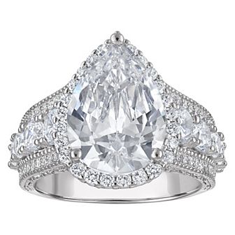 Designs by Gioelli Sterling Silver Cubic Zirconia Statement Ring
