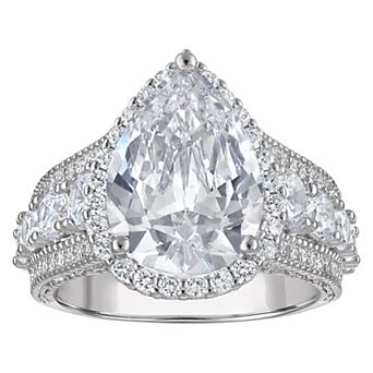 Designs by Gioelli Sterling Silver Cubic Zirconia Statement Ring