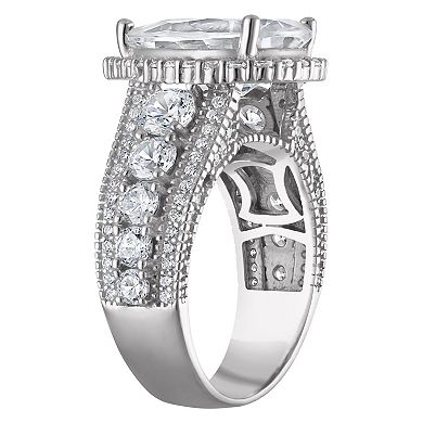 Designs by Gioelli Sterling Silver Cubic Zirconia Statement Ring