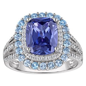 Designs by Gioelli Sterling Silver Tanzanite Simulated Tanzanite Ring