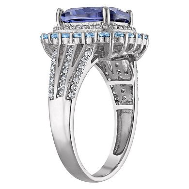 Designs by Gioelli Sterling Silver Tanzanite Simulated Tanzanite Ring