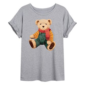 Juniors' Teddy Bear Oversized Tee
