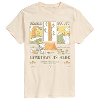 Big & Tall Peanuts Beagle Scouts Living That Outside Life Graphic Tee