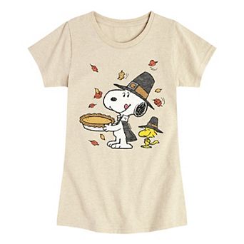 Girls 7-16 Peanuts Thanksgiving Pie Graphic Tee