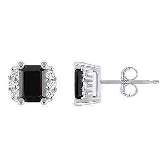 Alyson Layne 10k White Gold 1/6 Carat T.W. Lab Grown Diamond Gemstone Stud Earrings