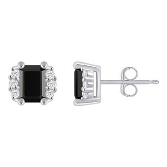 Alyson Layne 10k White Gold 1/6 Carat T.W. Lab Grown Diamond Gemstone Stud Earrings
