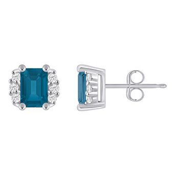 Alyson Layne 10k White Gold 1/6 Carat T.W. Lab Grown Diamond Gemstone Stud Earrings