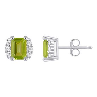 Alyson Layne 10k White Gold 1/6 Carat T.W. Lab Grown Diamond Gemstone Stud Earrings