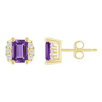 Alyson Layne 10k Gold 1/6 Carat T.W. Lab Grown Diamond Gemstone Stud Earrings