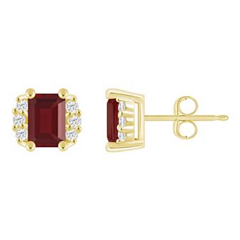 Alyson Layne 10k Gold 1/6 Carat T.W. Lab Grown Diamond Gemstone Stud Earrings