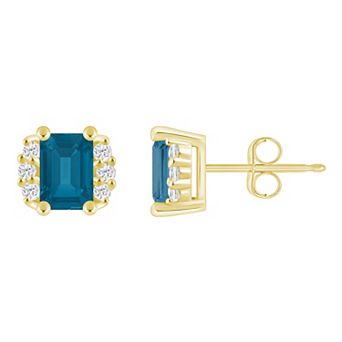 Alyson Layne 10k Gold 1/6 Carat T.W. Lab Grown Diamond Gemstone Stud Earrings
