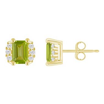 Alyson Layne 10k Gold 1/6 Carat T.W. Lab Grown Diamond Gemstone Stud Earrings