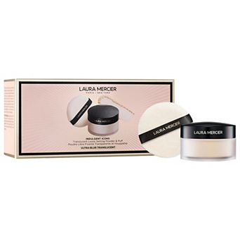 Laura Mercier Indulgent Icons Ultra-Blur Translucent Loose Setting Powder & Velour Puff Duo Gift Set