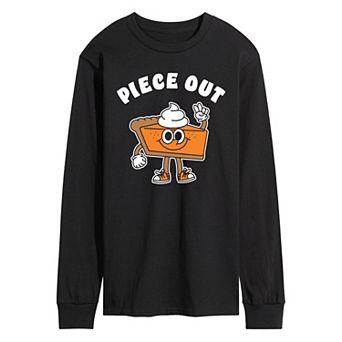 Men's Piece Out Pumpkin Pie Long Sleeve Graphic Tee