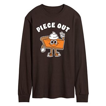 Men's Piece Out Pumpkin Pie Long Sleeve Graphic Tee