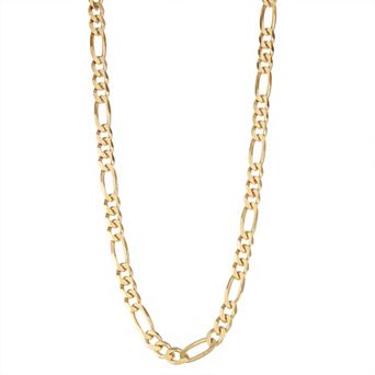 Jordan Blue Gold Over Silver Figaro Necklace