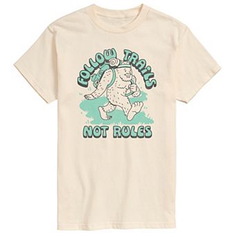 Men's Sasquatch Follow Trails Not Rules Graphic Tee