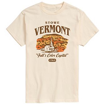 Men's Stowe Vermont Fall's Color Capital Graphic Tee