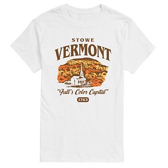 Men's Stowe Vermont Fall's Color Capital Graphic Tee