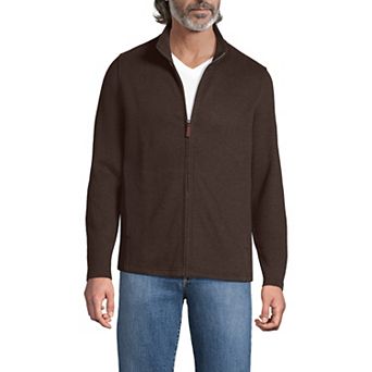 Men's Lands' End Bedford Rib Full Zip Sweater
