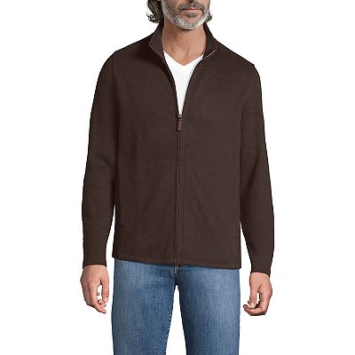 Men's Lands' End Bedford Rib Full Zip Sweater