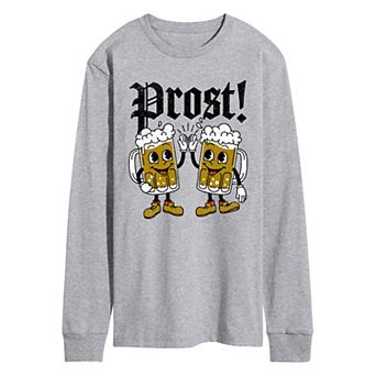 Men's Prost! Beer Oktoberfest Long Sleeve Graphic Tee