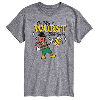 Men's On My Wurst Behavior Oktoberfest Graphic Tee