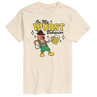 Men's On My Wurst Behavior Oktoberfest Graphic Tee