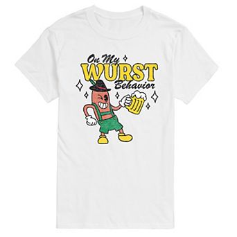 Men's On My Wurst Behavior Oktoberfest Graphic Tee