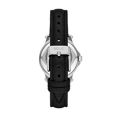 Relic by Fossil Women's Black Leather Strap Watch