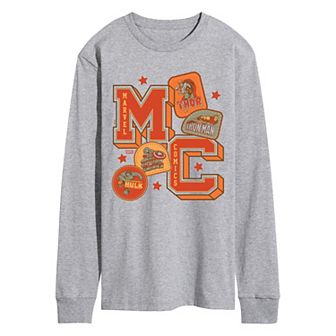 Men's Marvel Comics Collegiate Patches Long Sleeve Graphic Tee