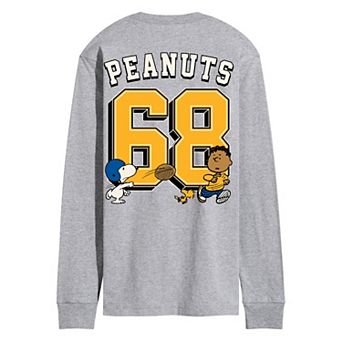 Men's Peanuts Collegiate Football Long Sleeve Graphic Tee