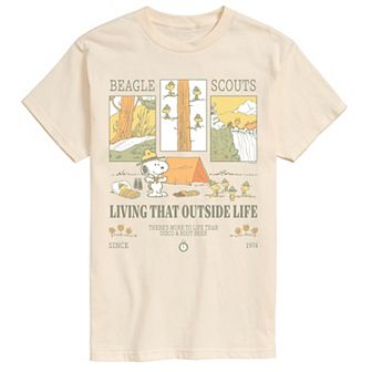 Men's Peanuts Beagle Scouts Living That Outside Life Graphic Tee