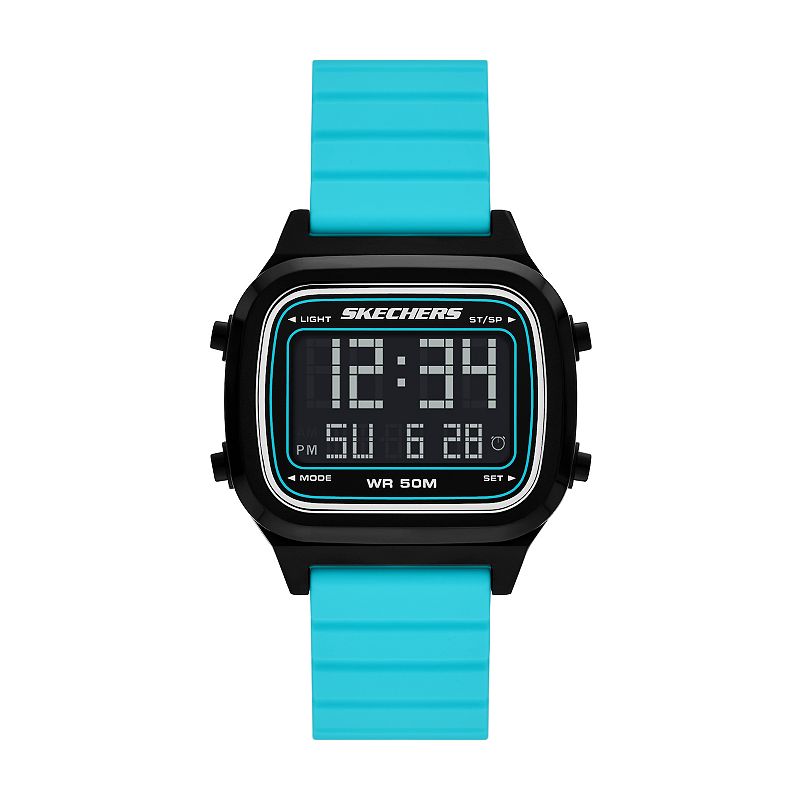Skechers® Men's 42mm Silicone Strap Digital Sports Watch - SR525