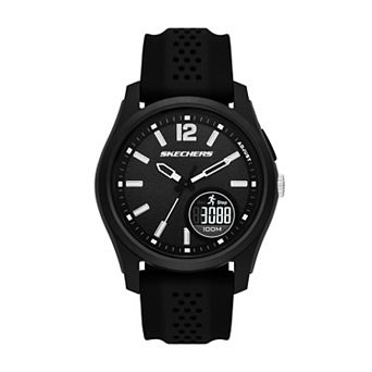 Skechers® Sellas Men's Silicone Strap Analog-Digital Watch