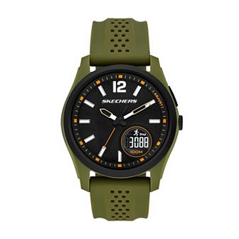 Skechers® Sellas Men's Silicone Strap Analog-Digital Watch