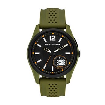 Skechers® Sellas Men's Silicone Strap Analog-Digital Watch