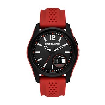 Skechers® Sellas Men's Silicone Strap Analog-Digital Watch
