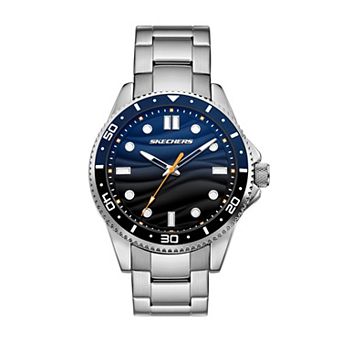Skechers® Men's Stainless Steel Bracelet Watch