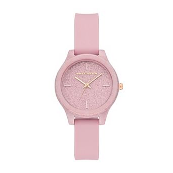 Skechers® Carmelina Women's Silicone Strap Speckled Dial Watch