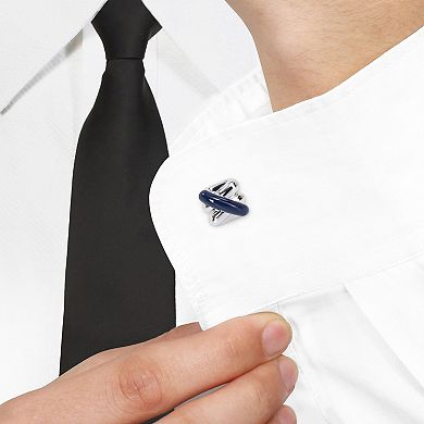 Men's Stella Grace Sterling Silver Crossover Design Cufflinks