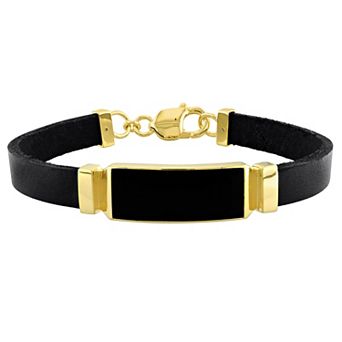 Men's Stella Grace 18k Gold Over Silver Bangle Bracelet