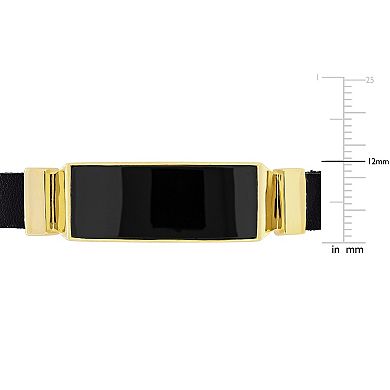 Men's Stella Grace 18k Gold Over Silver Bangle Bracelet