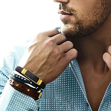 Men's Stella Grace 18k Gold Over Silver Bangle Bracelet